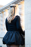 Black Dress with Bubble Skirt