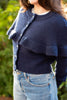 Navy Cape Cardigan